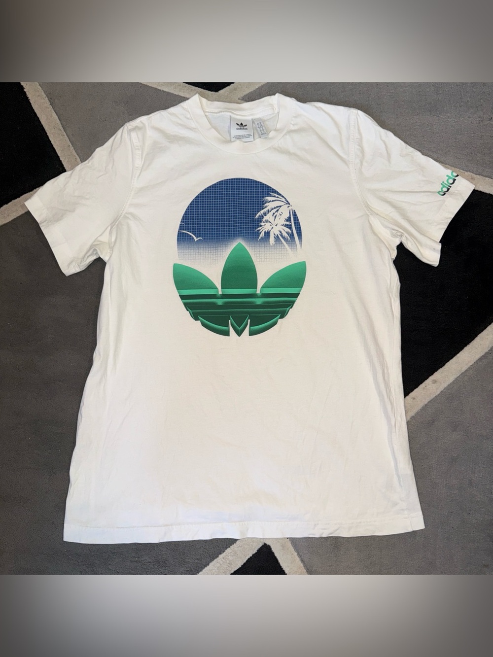 Adidas originals white graphic t-shirt